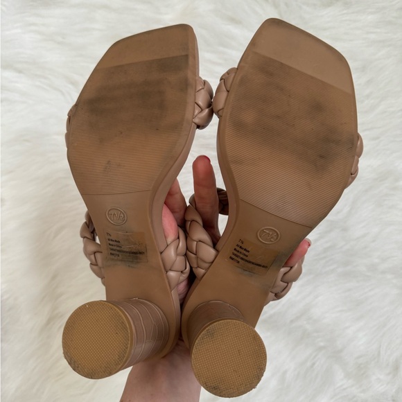 A New Day Brown Braided Mule Heels - Picture 6 of 9